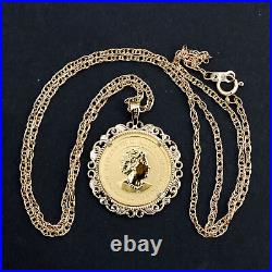 2021 Australia 1/10 oz Gold Lunar Year of Ox BU Coin Solid 14K Gold Necklace NEW