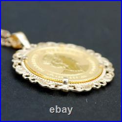 2021 Australia 1/10 oz Gold Lunar Year of Ox BU Coin Solid 14K Gold Necklace NEW