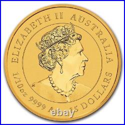 2021 Australia 1/10 oz Gold Lunar Year of Ox BU Coin Solid 14K Gold Necklace NEW