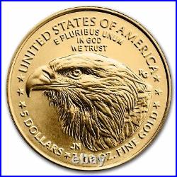2022 1/10 oz American Gold Eagle BU Uncirculated Coin Solid 14K Gold Necklace