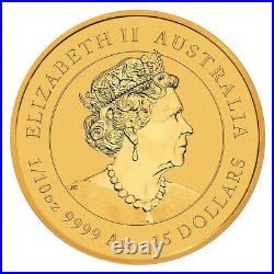 2023 Australia 1/10 oz Gold Lunar Year of Rabbit BU Coin Solid 14K Gold Necklace