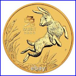 2023 Australia 1/10 oz Gold Lunar Year of Rabbit BU Coin Solid 14K Gold Necklace