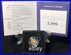 2024? Solid 22ct One Eighth Gold Sovereign Charles III? 1/8 Proof Coin 1-g CoA 2024? Solid 22ct One Eighth Gold Sovereign Charles III? 1/8 Proof Coin 1-g CoA