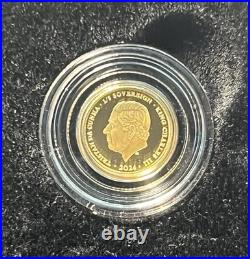 2024? Solid 22ct One Eighth Gold Sovereign Charles III 1/8 Proof Coin 1-g? CoA