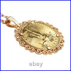 2025 1/10 oz American Gold Eagle BU Unc Coin Solid 14K Gold Necklace Eagle 2025 1/10 oz American Gold Eagle BU Unc Coin Solid 14K Gold Necklace Eagle