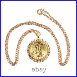 2025 1/10 oz American Gold Eagle BU Unc Coin Solid 14K Gold Necklace Eagle 2025 1/10 oz American Gold Eagle BU Unc Coin Solid 14K Gold Necklace Eagle
