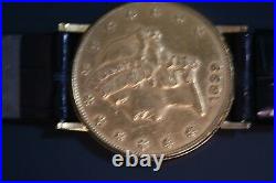 $20 Dollar 1899 Coin LIBERTY Watch 18/22K Solid Gold / FULL SET