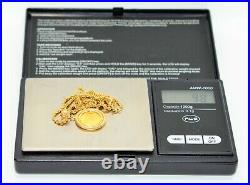 20 Yuan Panda Coin Necklace 18K Solid Gold Pendant Panda Necklace Panda Coin