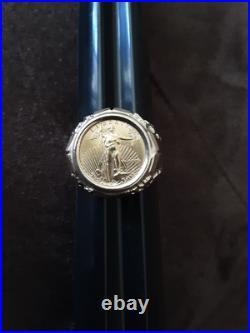22K & 14k GOLD Vintage Ring Solid Etched US Liberty Coin Sz 12 22K & 14k GOLD Vintage Ring Solid Etched US Liberty Coin Sz 12
