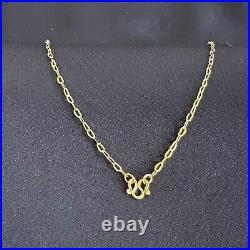 22K Gold Necklace Cable Chain Handmade in Thailand Solid Gold for Kid Women Men