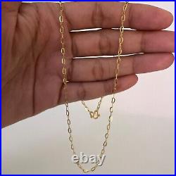 22K Gold Necklace Cable Chain Handmade in Thailand Solid Gold for Kid Women Men