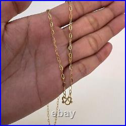 22K Gold Necklace Cable Chain Handmade in Thailand Solid Gold for Kid Women Men