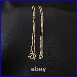 22K Gold Necklace Curb Chain Handmade in Thailand Solid Gold Buyback Guarantee