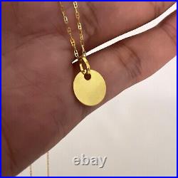 22K Solid Gold Disc free Engraving for 5 Letters Customised Name for Person, Pet