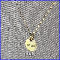 22K Solid Gold Disc free Engraving for 5 Letters Customised Name for Person, Pet