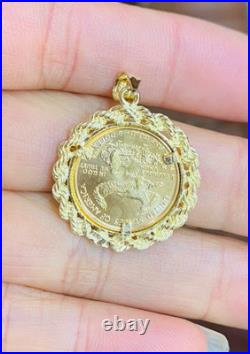 22K Solid Yellow Gold 14K Pendant 1997UsedUnited States OF America6.75GM 22K Solid Yellow Gold 14K Pendant 1997UsedUnited States OF America6.75GM
