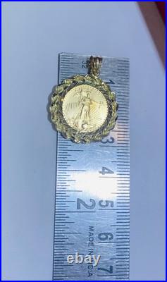 22K Solid Yellow Gold 14K Pendant 1997UsedUnited States OF America6.75GM 22K Solid Yellow Gold 14K Pendant 1997UsedUnited States OF America6.75GM