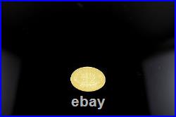 22K Yellow Solid Gold Religious Coin Handmade Ganesh Glossy Finish