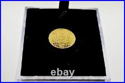 22K Yellow Solid Gold Religious Coin Handmade Lakshmi and Ganesh Glossy Finish