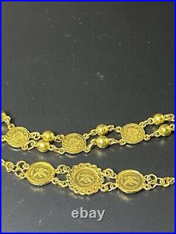 22K solid gold 916 Saudi gold necklace bracelet set