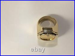 22 KT 1/10oz LADY LIBERTY COIN SET IN 14 KT SOLID YELLOW GOLD COIN RING 22 KT 1/10oz LADY LIBERTY COIN SET IN 14 KT SOLID YELLOW GOLD COIN RING
