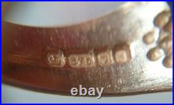 22ct Gold Half Sovereign Coin Ring Hallmarked 9ct Solid Gold Ring Size S
