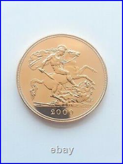 22ct SOLID GOLD FIVE SOVEREIGN COIN
