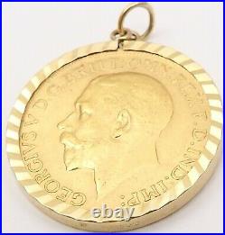 XF 1879 Spanish Bronze Centimos Coin Pendant w 22" 18k Gold Filled Link Chain