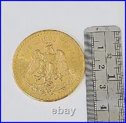 22k Centenario Coin Copy in Solid Yellow Gold 50 Pesos 1947 Mexico/Mexican Coin