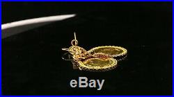 22k Earrings Solid Gold ELEGANT Simple Classic Coin Dangle and Drop Design E7122