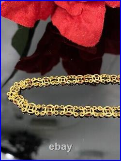 24K Solid Gold Lucky Coin Bracelet