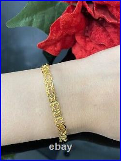 24K Solid Gold Lucky Coin Bracelet