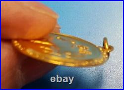 24K Solid Yellow Gold Horse Coin Pendant, weight 6.38 g