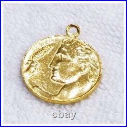 24k solid gold Italy Godness coin pendant 999 purity by estherleejewel 10.5gram