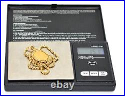 2.5 Dollar Indian Head Gold Quarter Eagle Coin Necklace 14K Solid Gold Necklace