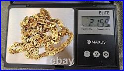 30 Inch 18k Italian Solid Gold Fancy Chain Link Necklace by H. W. Burdick 21.5g