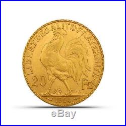 4 Pc 20 Franc Gold Coin Type Set (Nap Bare Head, Nap Laureate, Angel & Rooster)