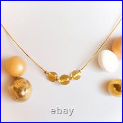 50%OFF / Golden Harmony Necklace, 18K Solid Yellow Gold Promotes Balance