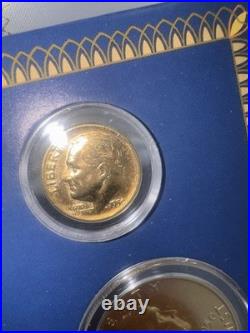 5 1950 A Year To Remember Historic Society Mint Coins 24 Kt. Gold Rare Vintage