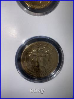 5 1950 A Year To Remember Historic Society Mint Coins 24 Kt. Gold Rare Vintage