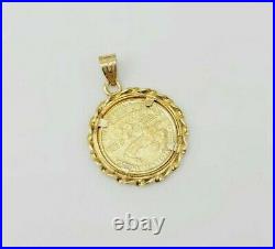 5 Dollars Fine Gold 1/10 oz Coin Liberty Charm for Pendant in 14k Solid Gold 5gr