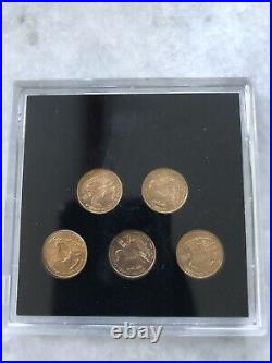 $5 Solid Gold American Eagle 5 Coin Collector's Set U. S. Vault