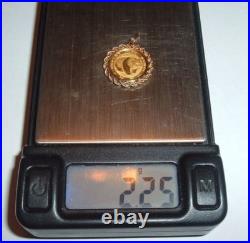 5 Yuan 1983 Solid 999 Panda 1/20 Coin 14k Gold Bezel Pendant For Chain Necklace 5 Yuan 1983 Solid 999 Panda 1/20 Coin 14k Gold Bezel Pendant For Chain Necklace