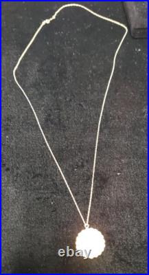 5 Yuan 1989 solid. 999 1/20 OZ panda coin & Gold Rope Bezel Pendant 20 CHAIN