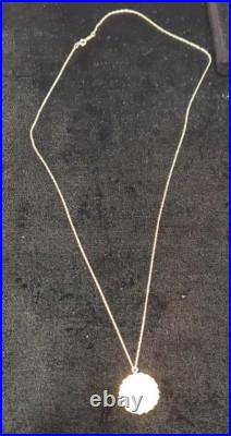 5 Yuan 1989 solid. 999 1/20 OZ panda coin & Gold Rope Bezel Pendant 20 CHAIN