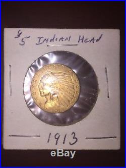 $5 indian head 1913 gold coin
