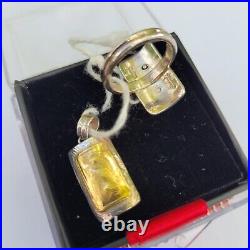 $875.00 (2) 1g-24k Solid Gold Swiss Bar & Pure. 999 Silver Ring Charm Set