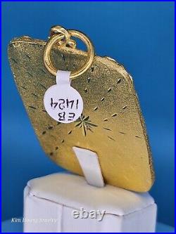 9999 Solid 24k 3D Buddha Pendant 3 109.3 Grams Handmade Thailand Combodian Rare