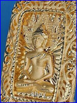 9999 Solid 24k 3D Buddha Pendant 3 109.3 Grams Handmade Thailand Combodian Rare