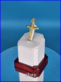 9999 Solid 24k Gold 1.5 3D Cross Jesus God Christ Pendant 11.2 Grams Handmade